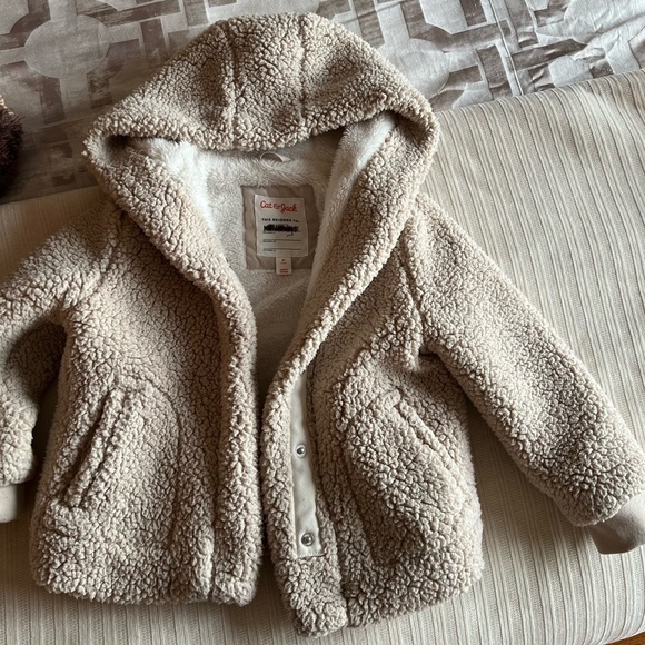 🎁 Cat & Jack Tan Sherpa Jacket - Picture 2 of 6